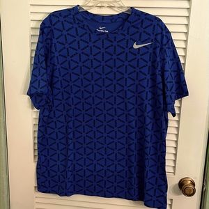 XXL Royal Blue & Black Nike Dri-Fit T-Shirt Excellent Condition Soft Fabric